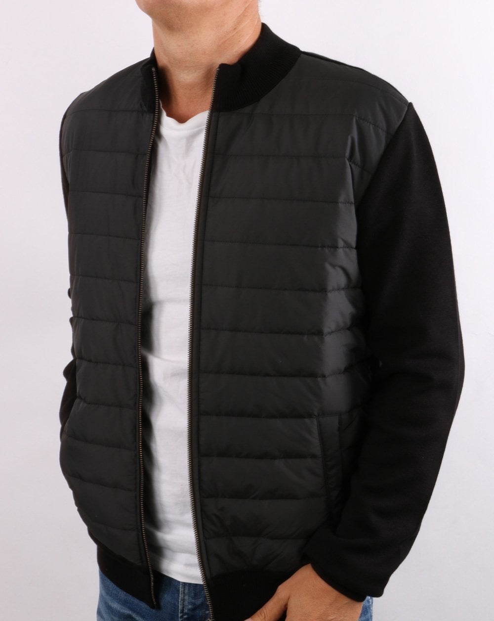 Barbour Cam Baffle Zip Thru Black