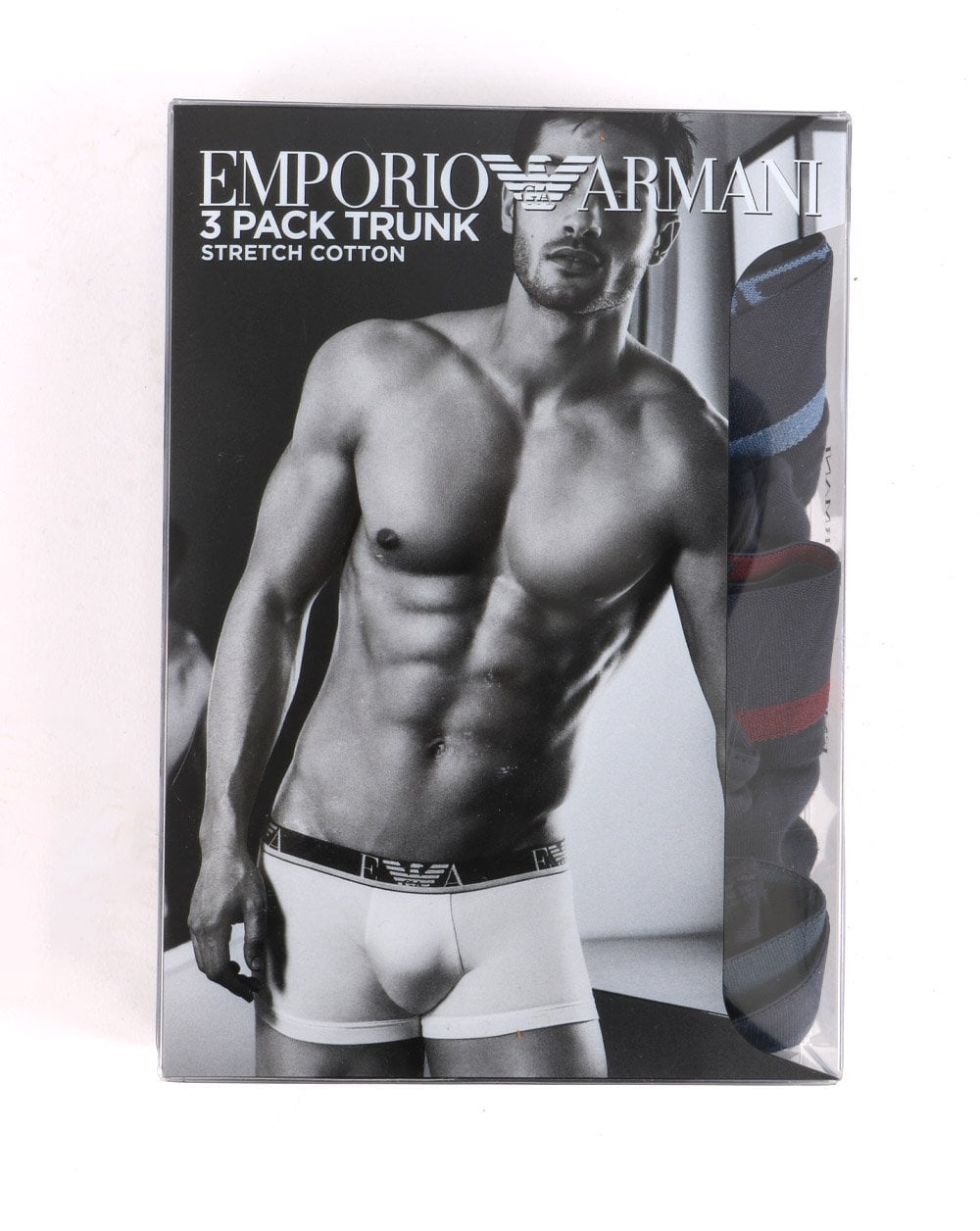 Emporio Armani 3 Pack Boxer Shorts Marine/Red/Multi
