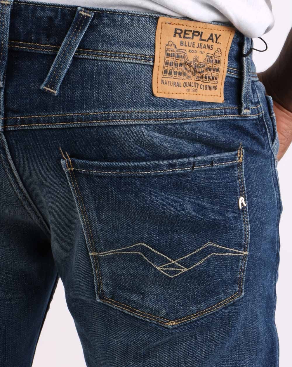 Replay Anbass No Thema Jeans Deep Blue