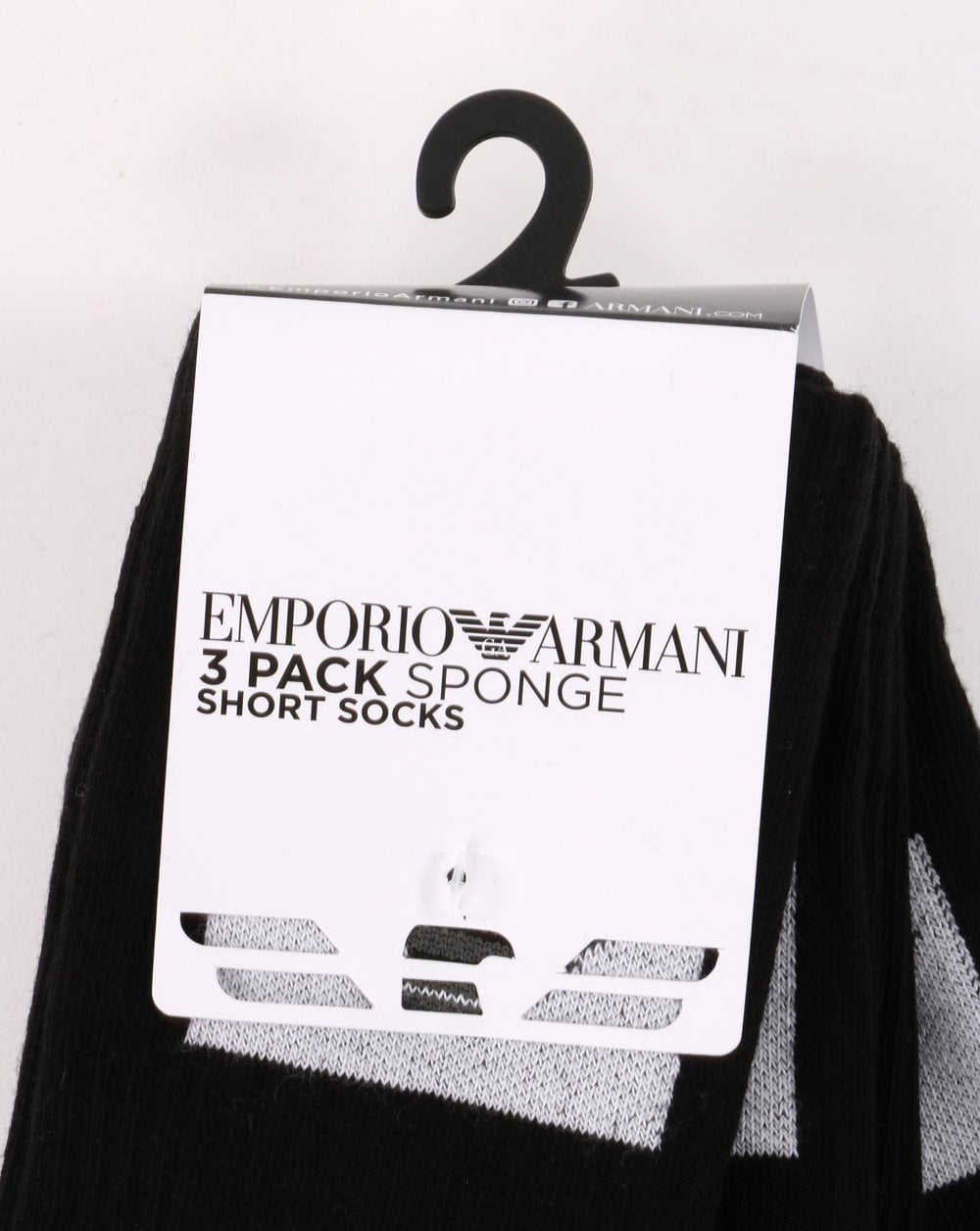 Emporio Armani 3 Pack Socks Black
