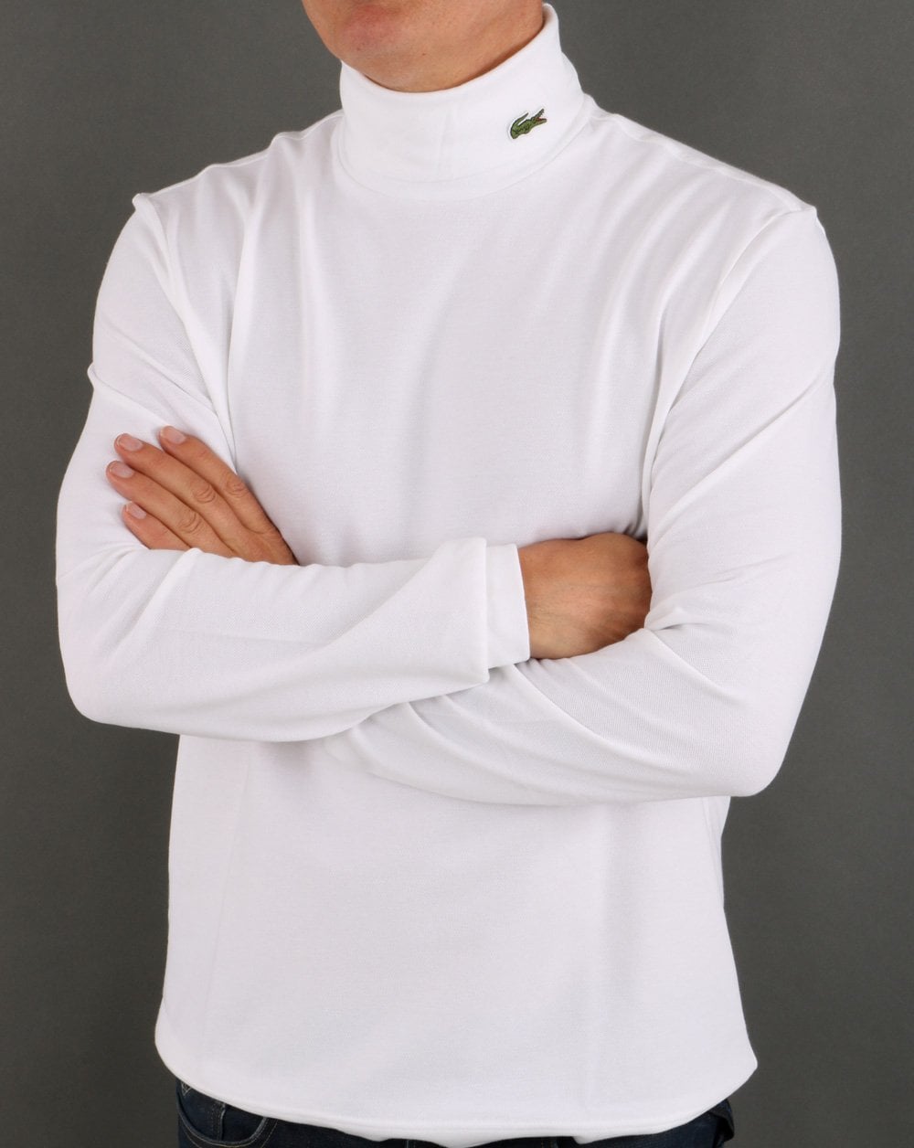 Lacoste Roll Neck White