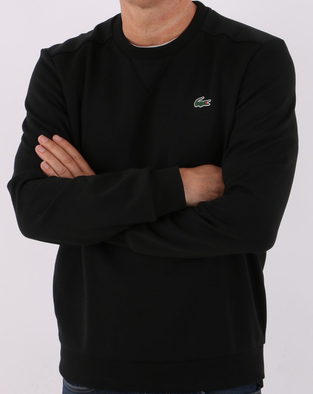Lacoste Sports Mesh Panel Sweatshirt Black