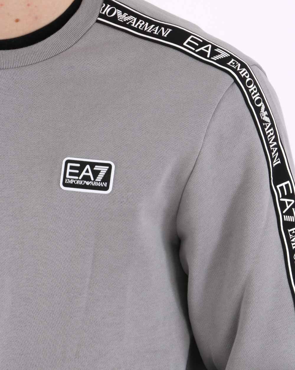 Emporio Armani EA7 Tape Logo Sweatshirt Grey