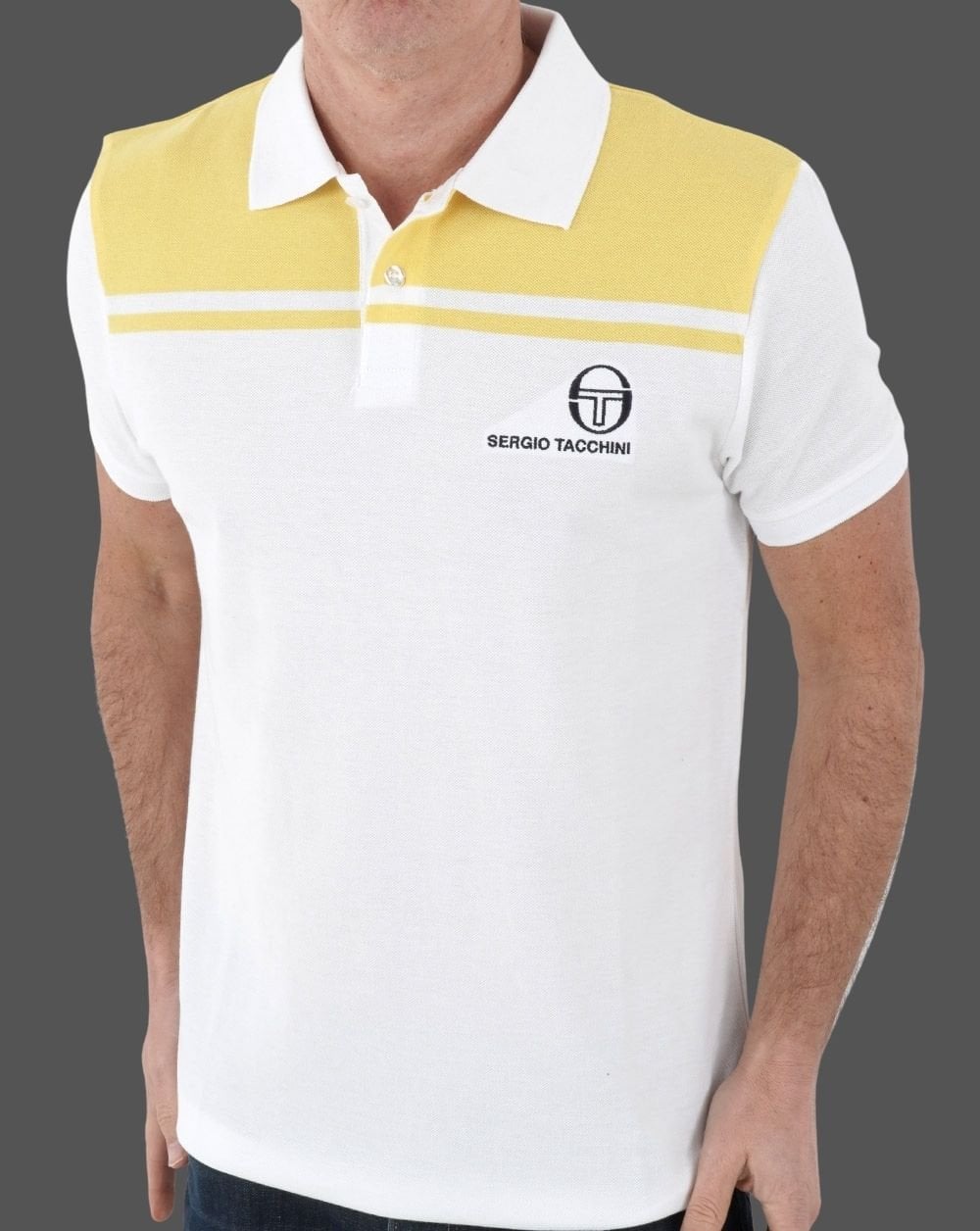 Sergio Tacchini New Young Line Polo Shirt White/Yellow