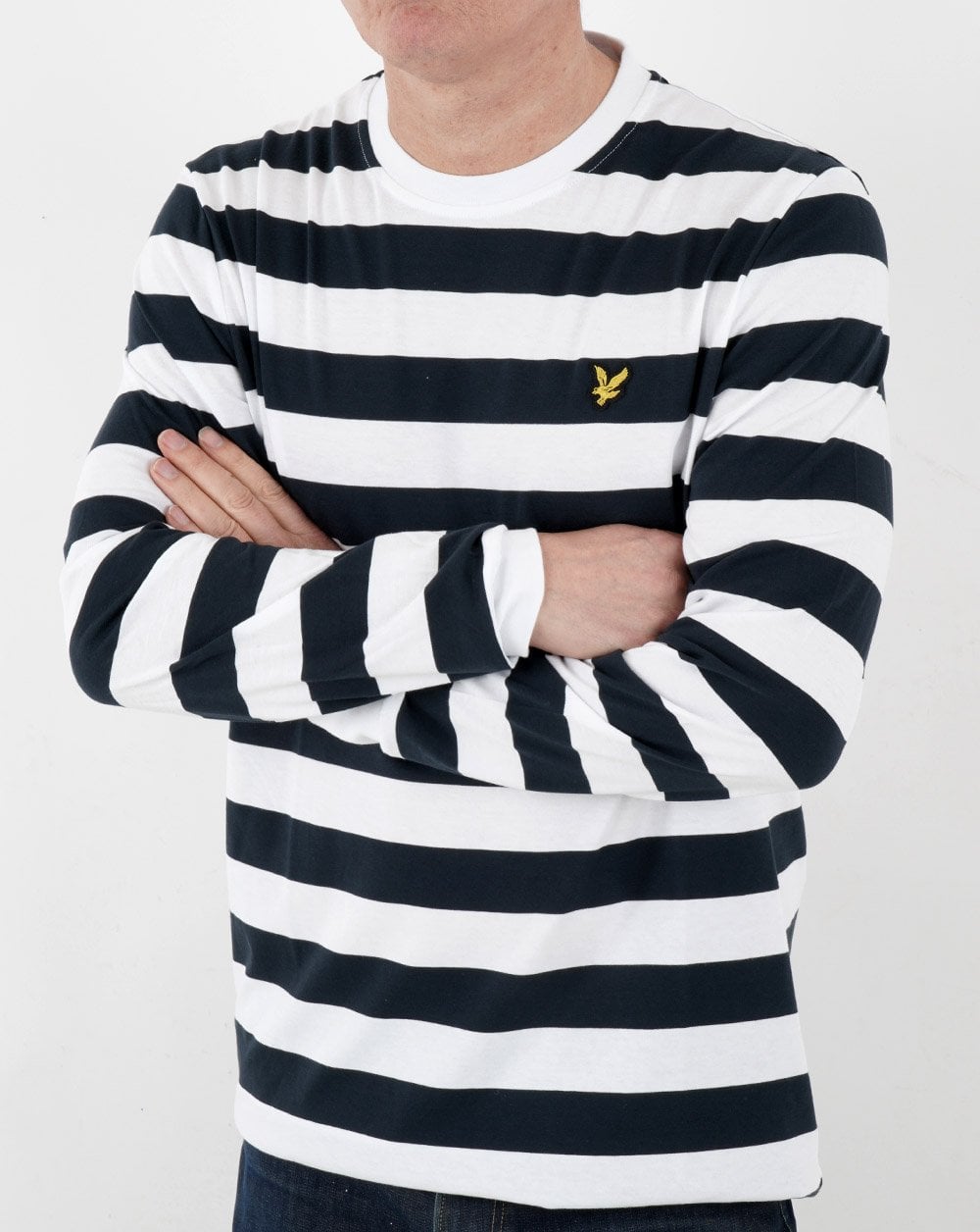 Lyle & Scott Long Sleeve Stripe T-shirt Dark Navy