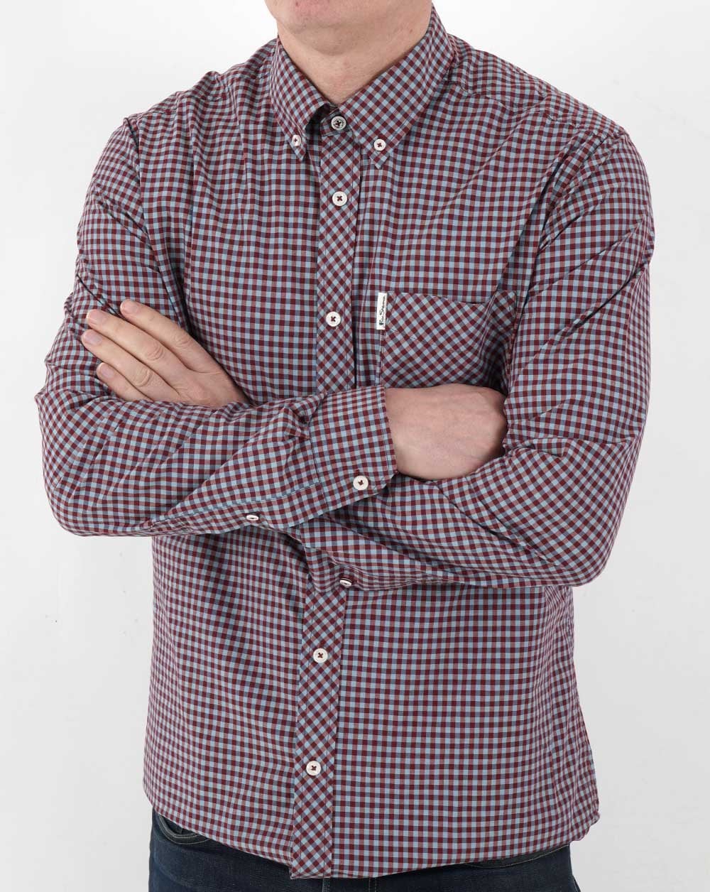 Ben Sherman Gingham Shirt Claret