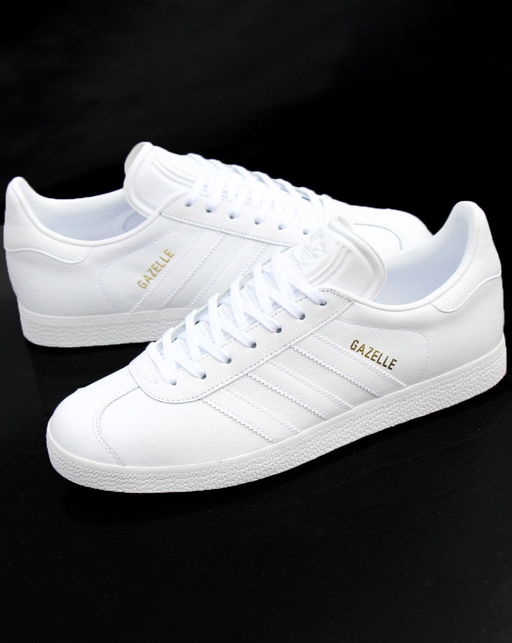 adidas gazelle silver green womens Adidas Gazelle Leather Trainers in White – 80's Casual Classics