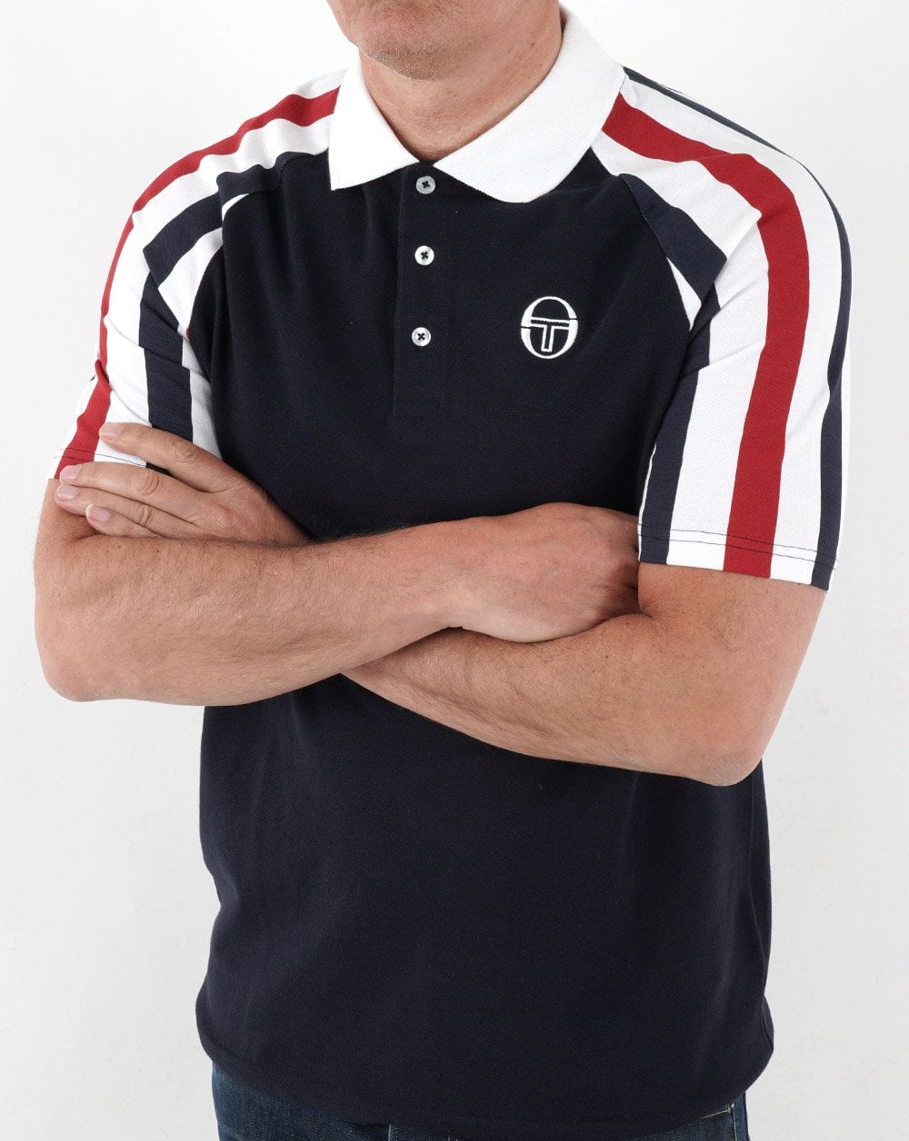 Sergio Tacchini Blow Polo Shirt Navy/White/Red