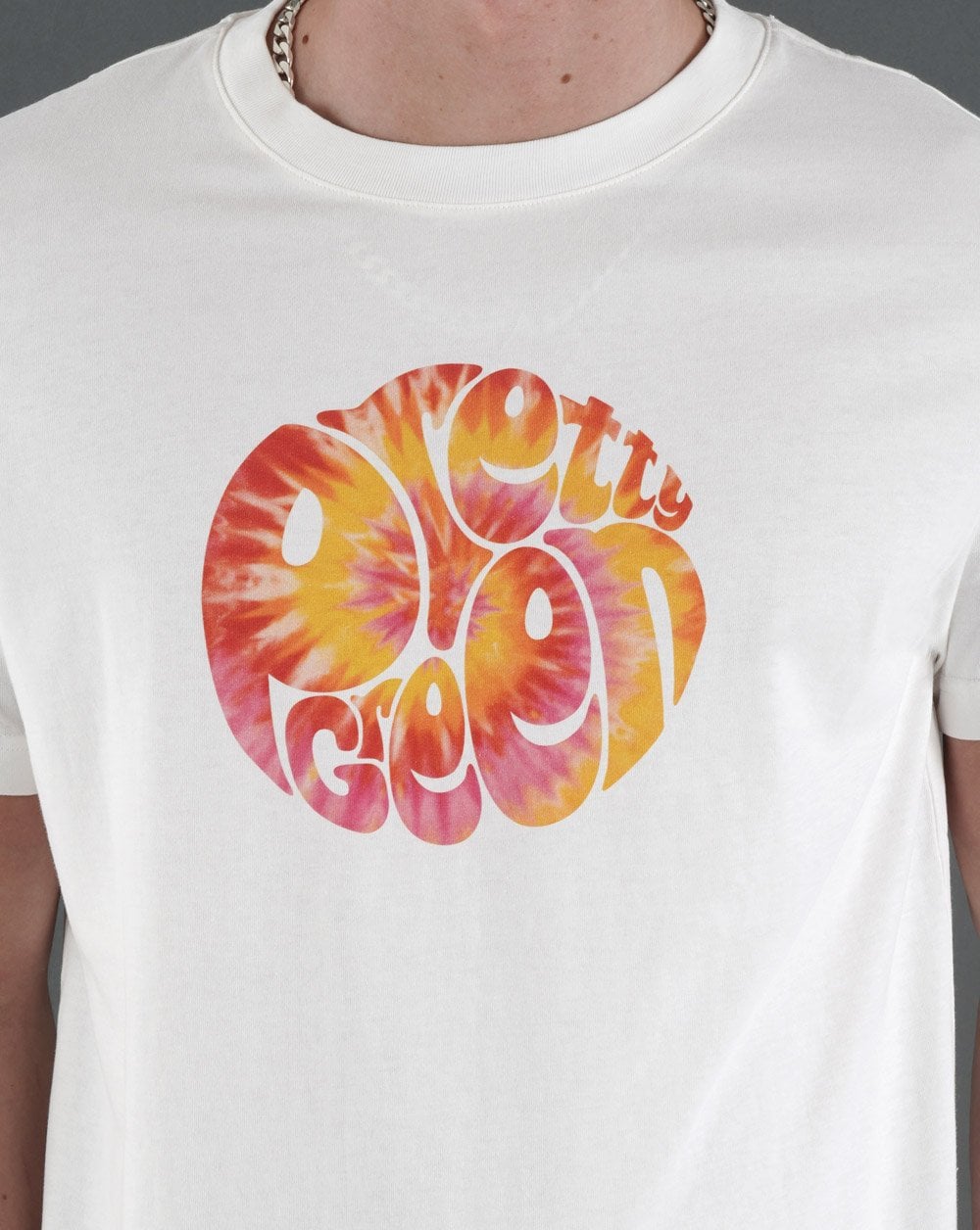 Pretty Green Tie Dye Logo T-shirt White