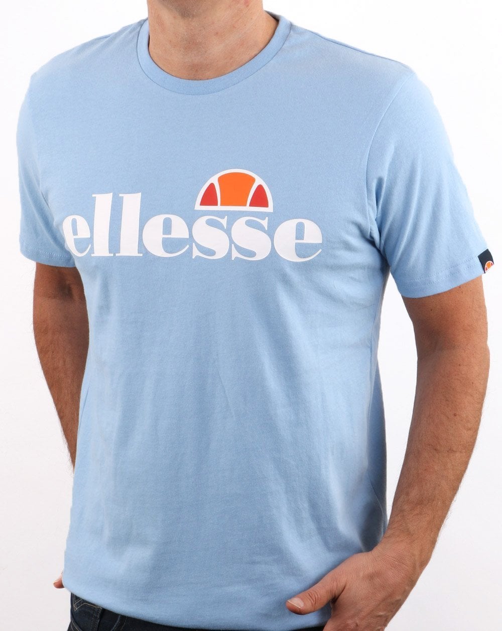 Ellesse Logo T Shirt Light Blue