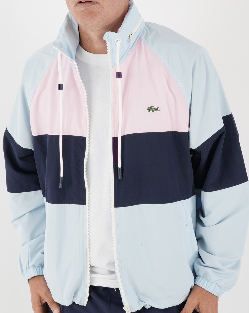 Lacoste Chest Panel Windbreaker Sky/Navy/Pink