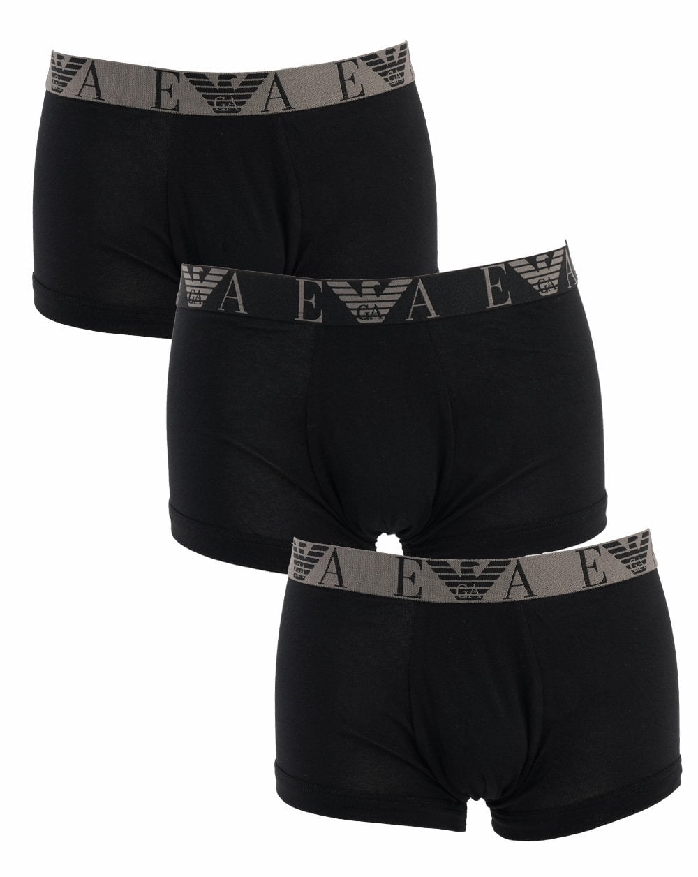 Emporio Armani 3 Pack Boxer Shorts Black/Gold