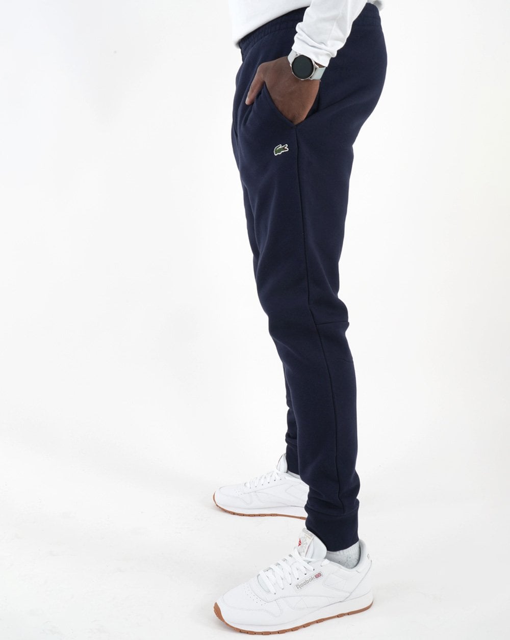 Lacoste Slim Cuffed Fleece Track Pant Navy