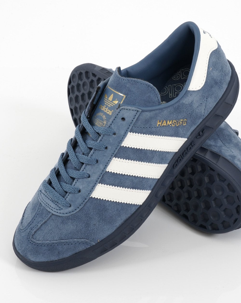 Adidas Hamburg Trainers Steel Blue/Off White