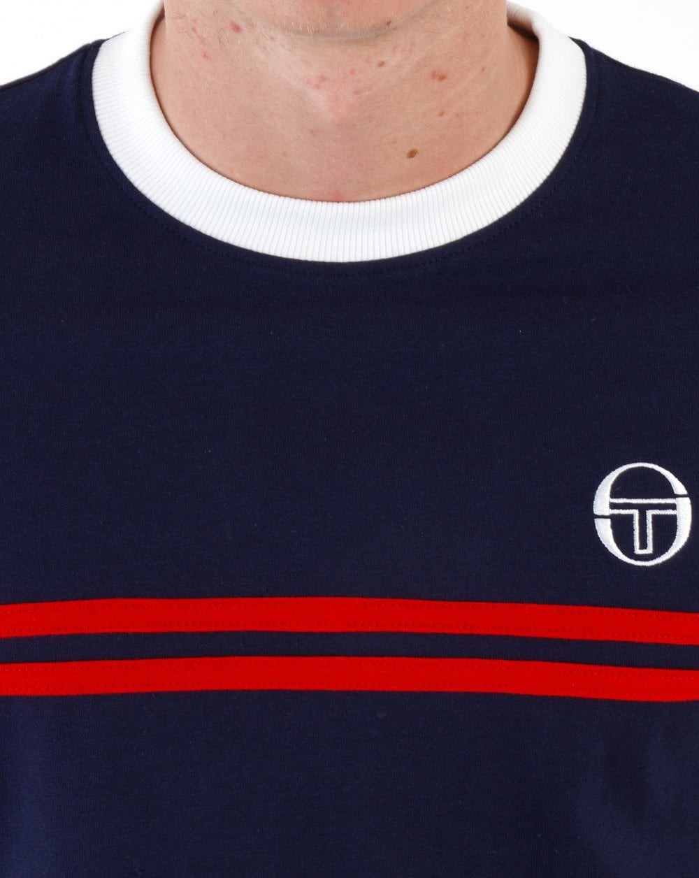 Sergio Tacchini Supermac T Shirt Navy/Red