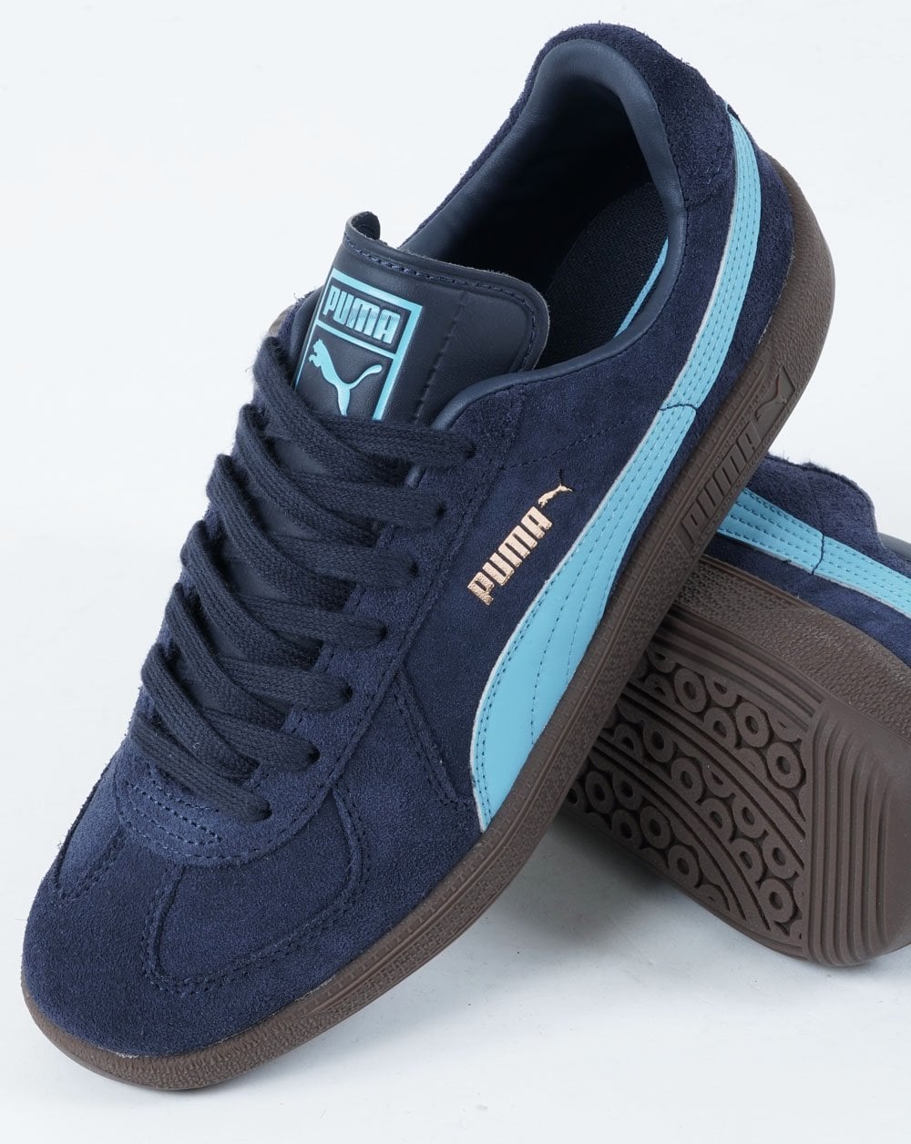 Puma Army Suede Trainer Navy/Aqua Blue