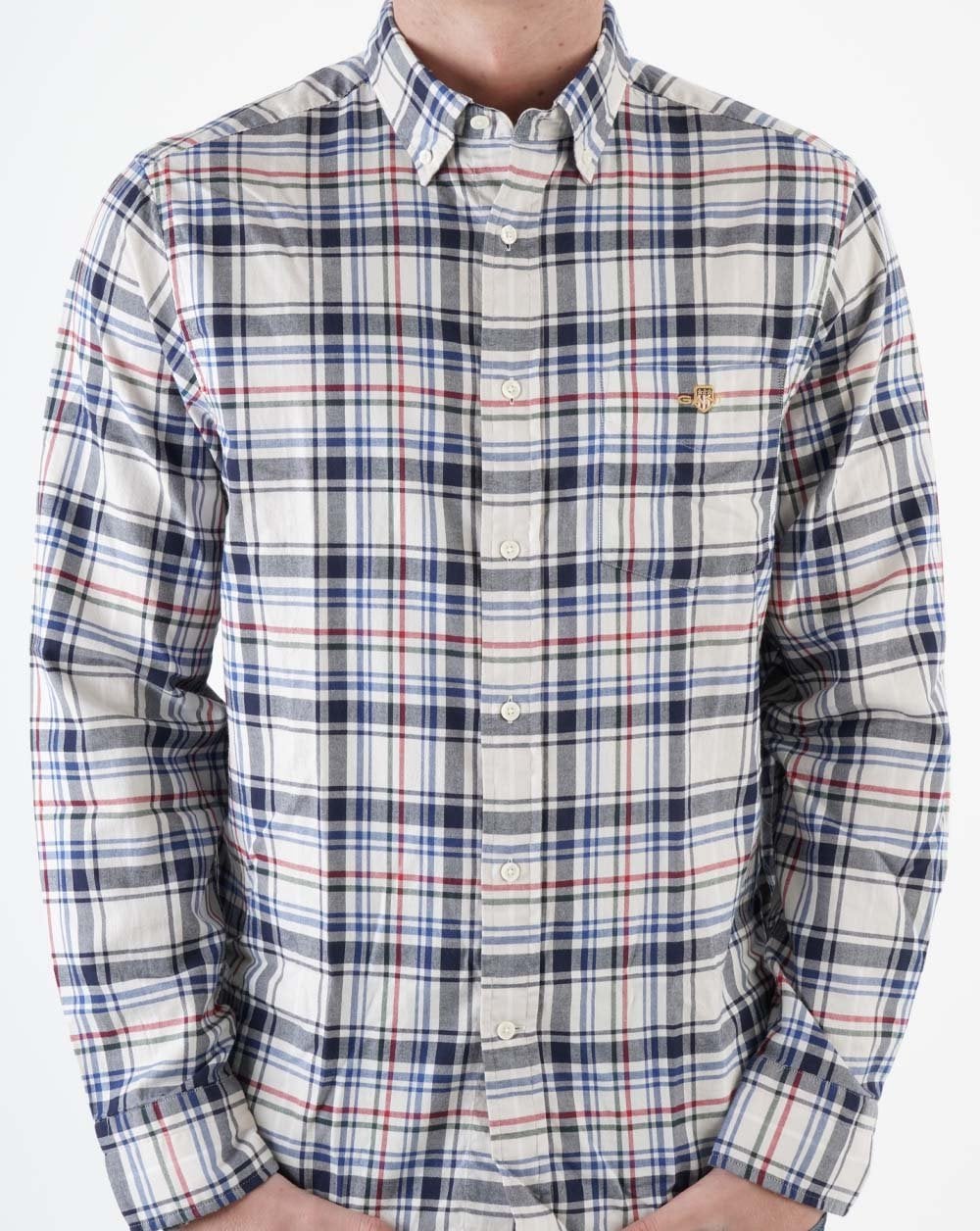 Gant Twill Check Shirt Putty