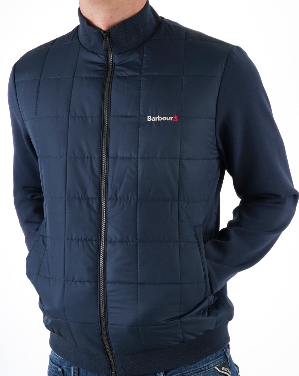 Barbour Box Quilted Jacket Navy