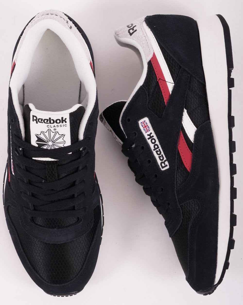 Reebok Classic Trainers Black/Chalk/Red