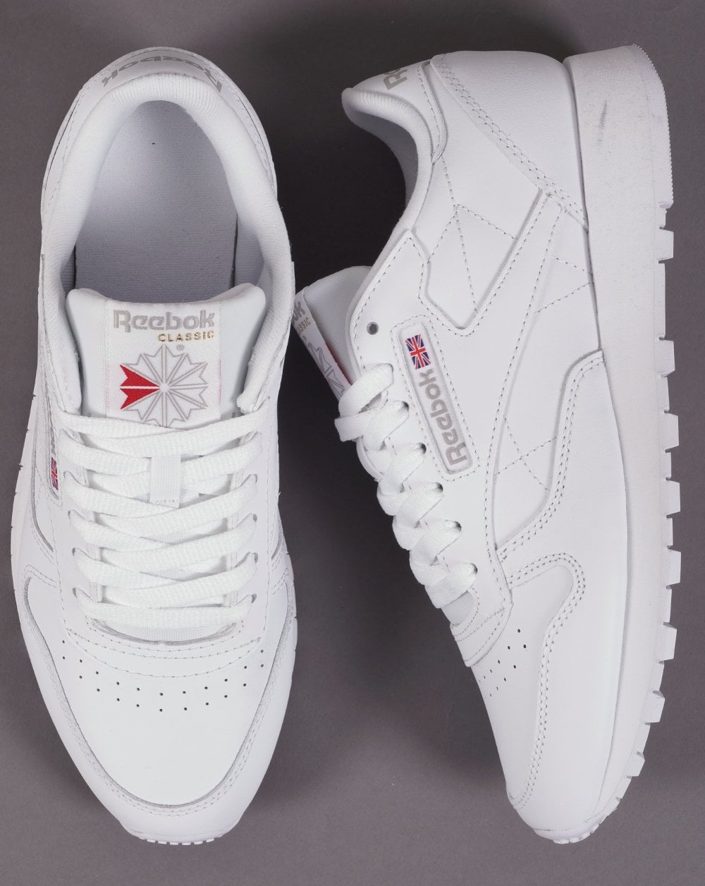 Reebok Classic Leather Trainers White/White