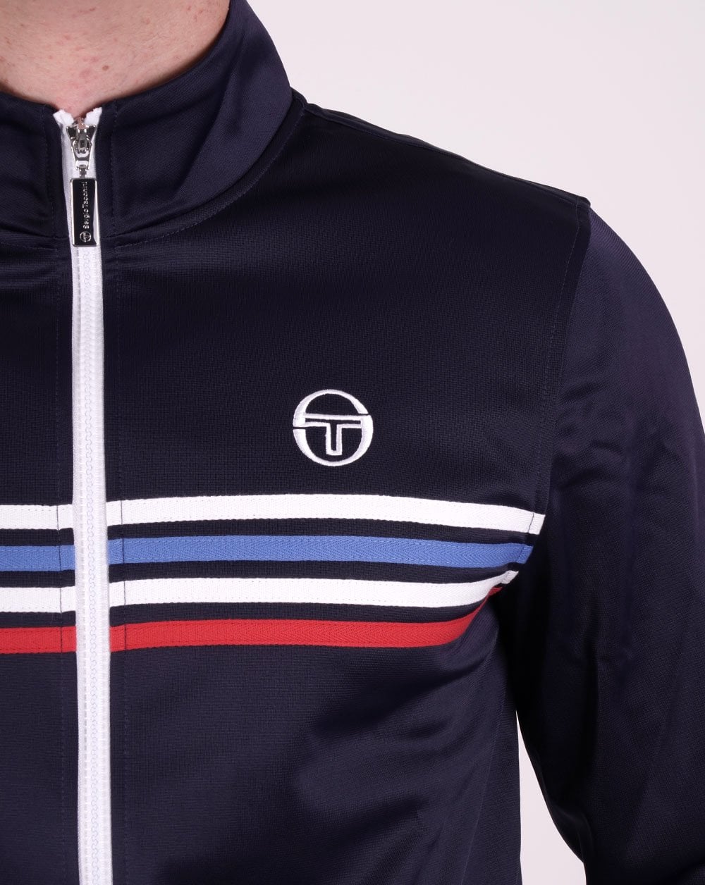 Sergio Tacchini Multi Stripe Track Top Navy Blue