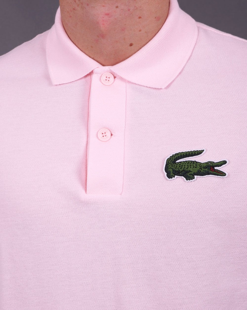 Lacoste Large Croc Polo Shirt Pink