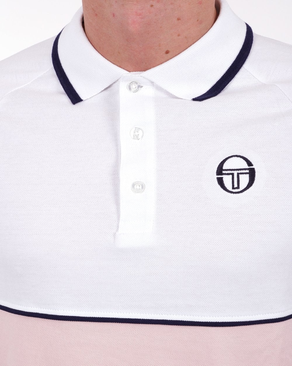 Sergio Tacchini Orion Polo Shirt White/Pink