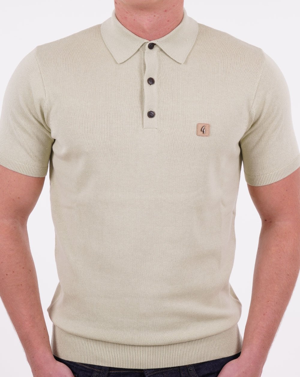 Gabicci Vintage Jackson Knitted Polo Pistachio