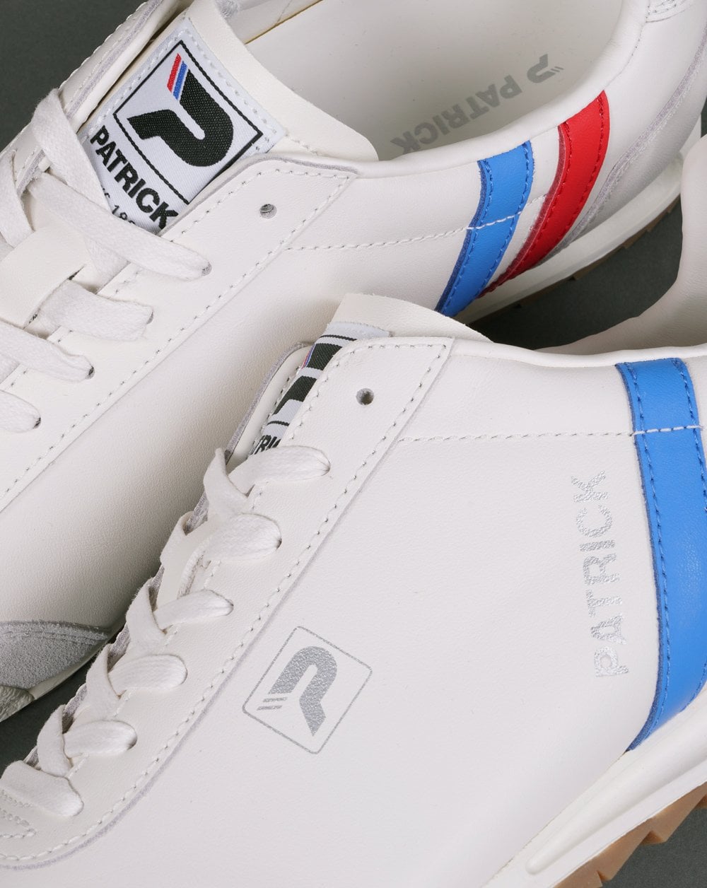 Patrick Original Trainers White Blue Red