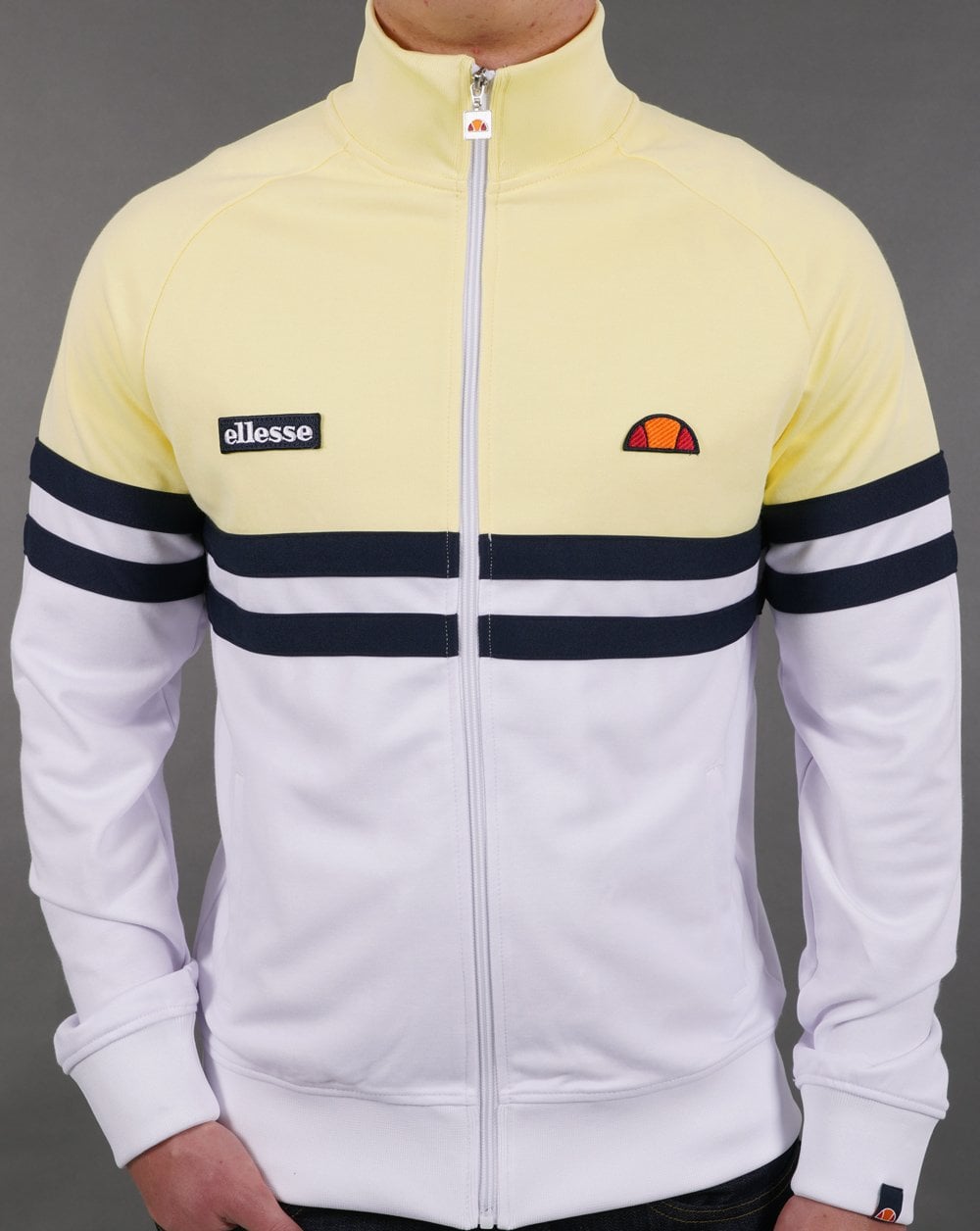 Ellesse Rimini Track Top White/Yellow