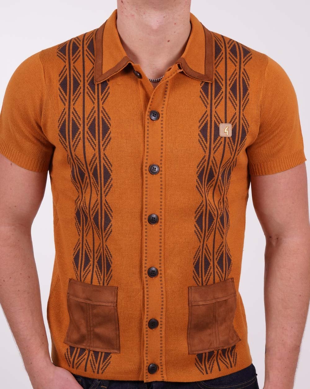Gabicci Vintage full button cardigan Honey