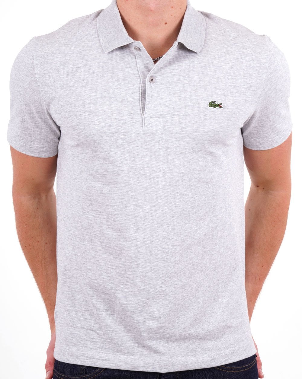 Lacoste Sport Polo Shirt Silver Chine