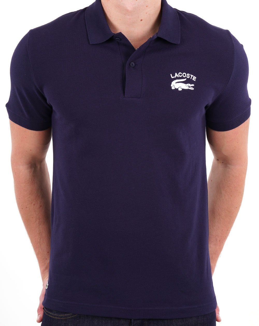Lacoste Embroidered Logo Polo Shirt Navy