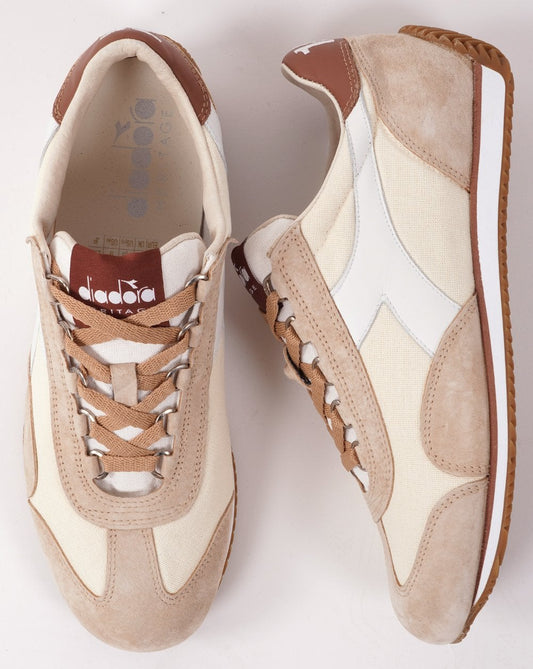 Diadora Diadora Equipe Canvas Stone Wash Trainers Cloud Cream