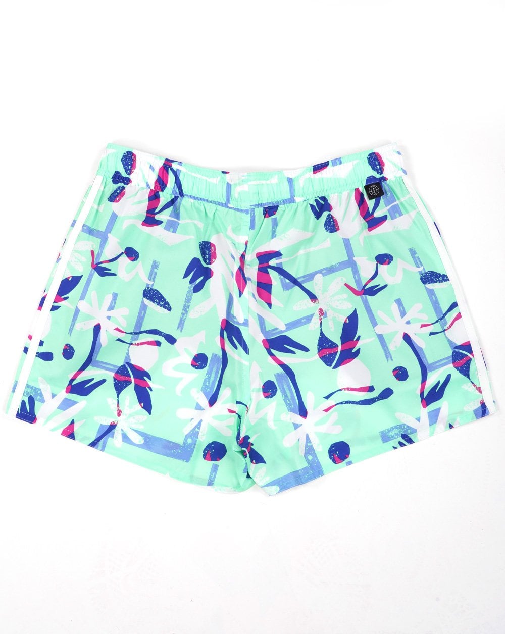 Adidas Seasonal Floral Swim Shorts Mint Green