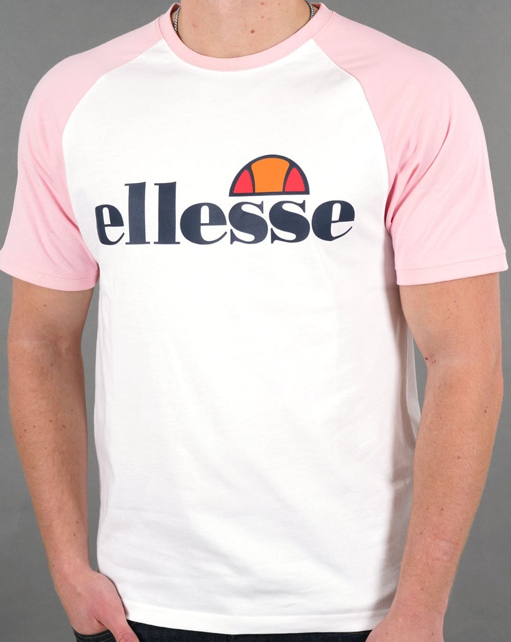 Ellesse Corp T Shirt White/Light Pink