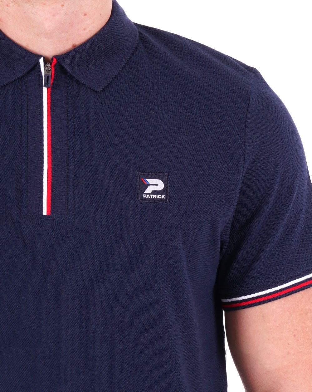 Patrick Zip Polo Shirt Navy
