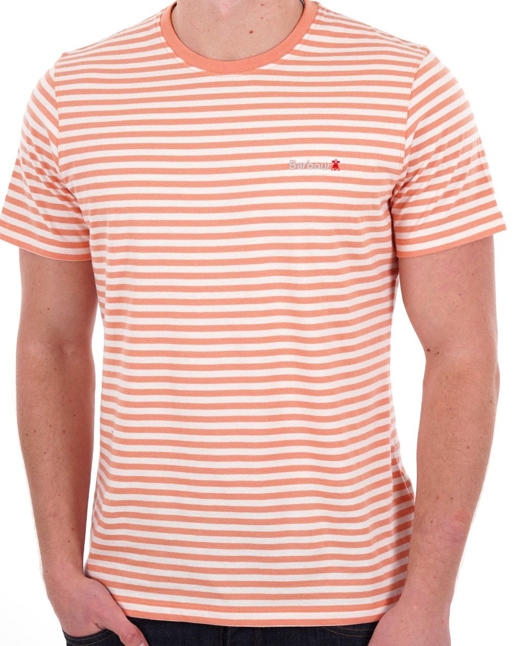 Barbour Bilting Stripe T-shirt Orange