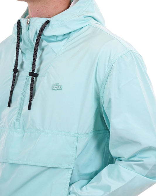 Lacoste Lacoste Quarter Zip Hooded Jacket Pastille Mint