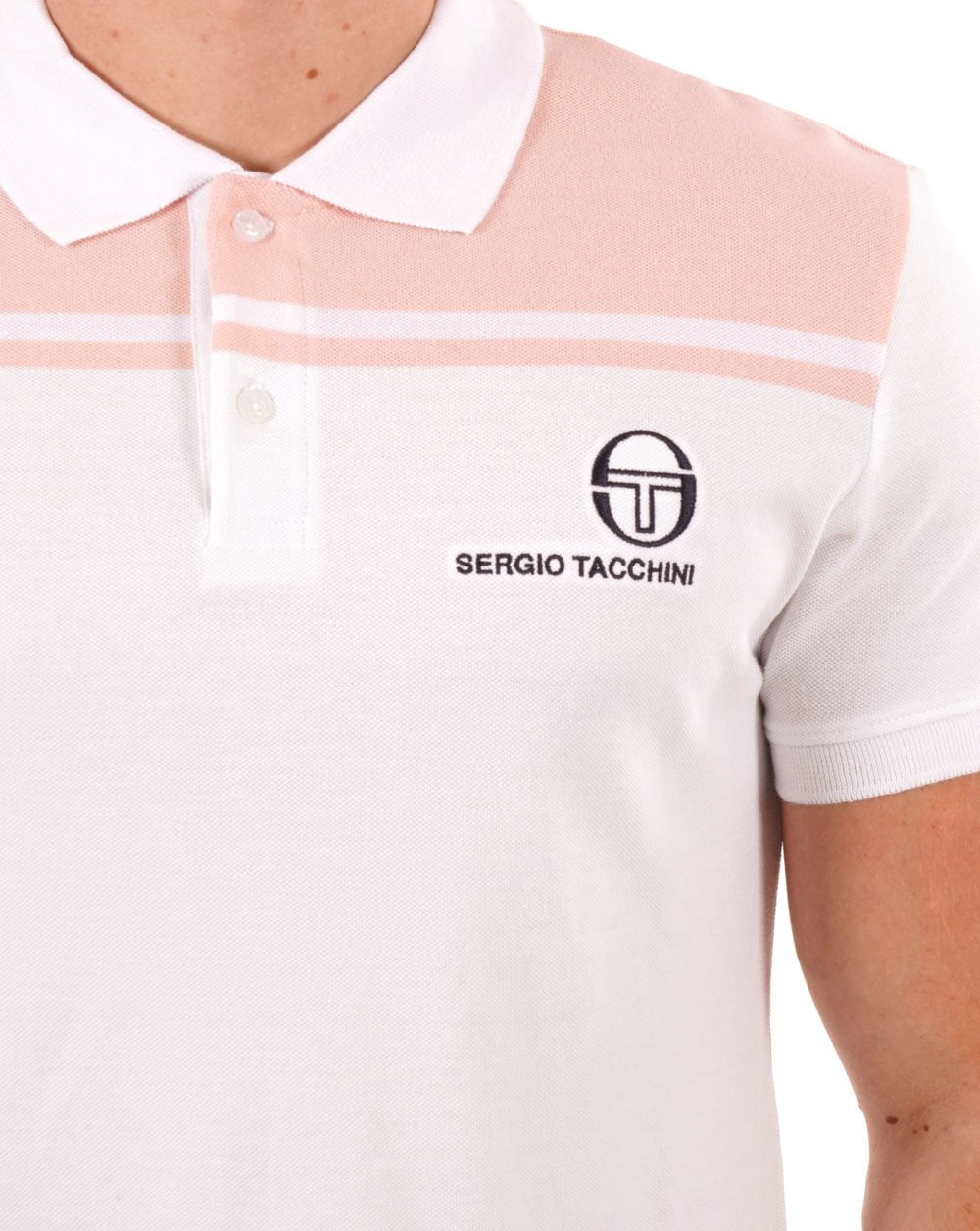Sergio Tacchini New Young Line Polo Shirt White/Pink