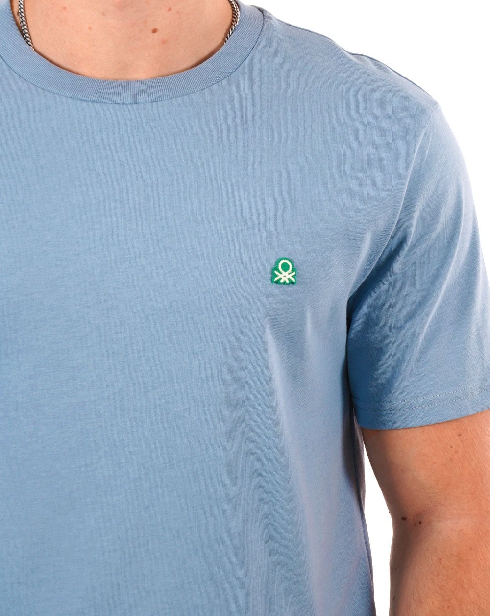 Benetton Small Logo T-shirt Sky Blue