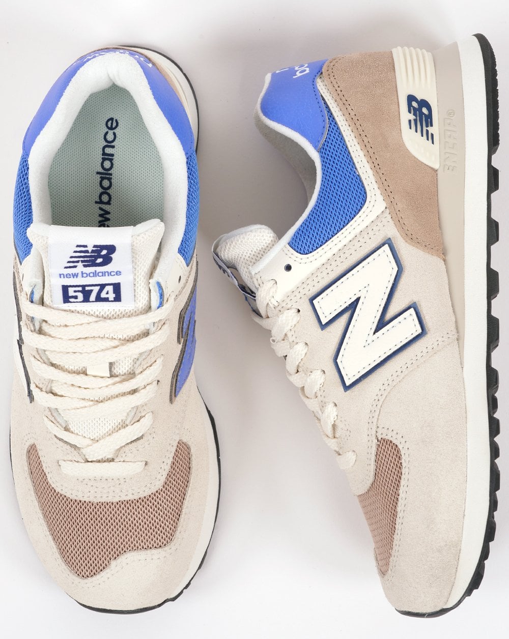 New Balance 574 Trainer Off White/Light Blue