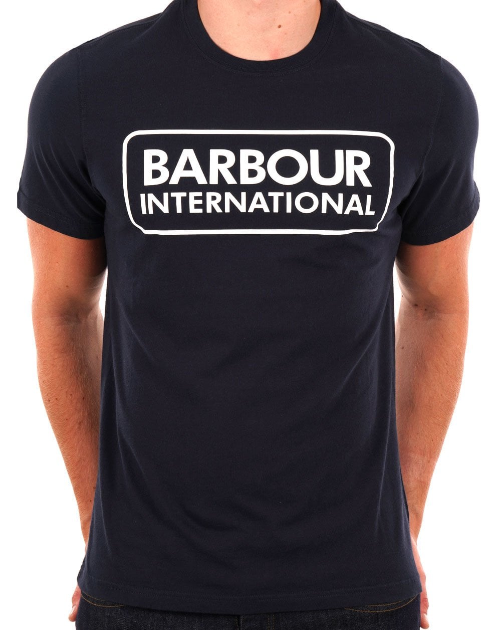 Barbour International Block Logo T-shirt Navy/white