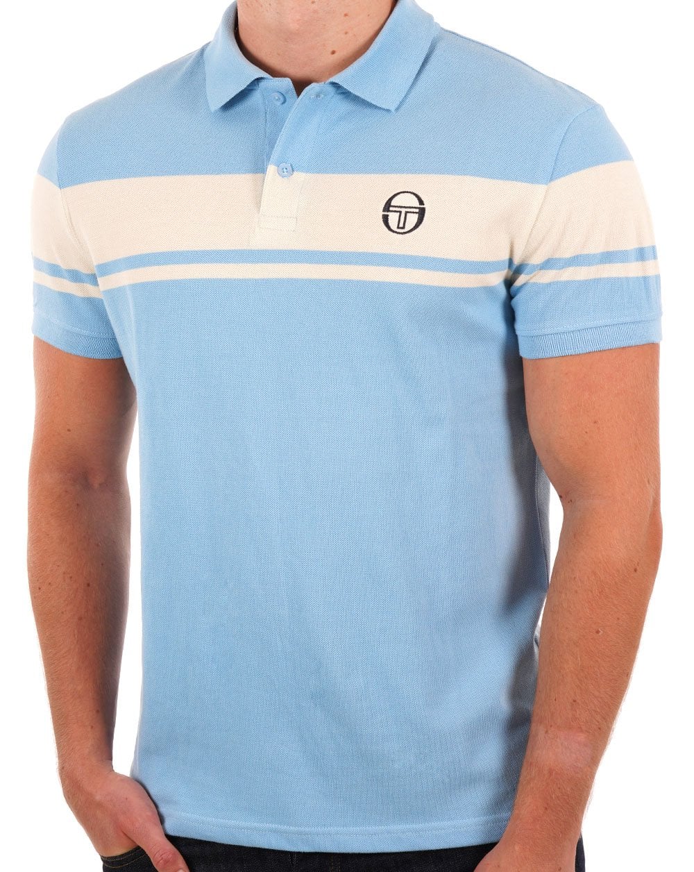 Sergio Tacchini Young Line Polo Shirt Sky Blue/Gardenia