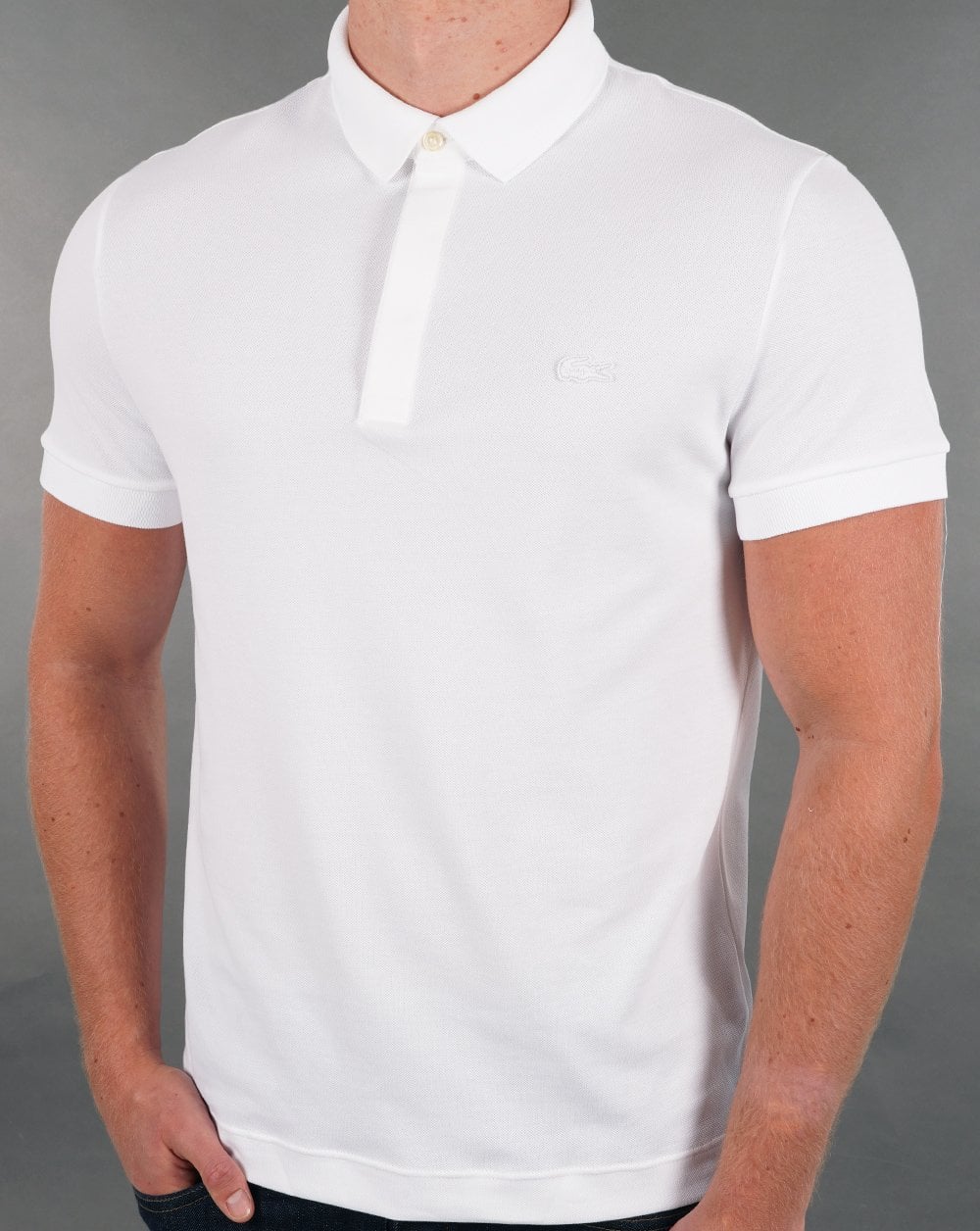Lacoste Paris Tonal Polo Shirt White