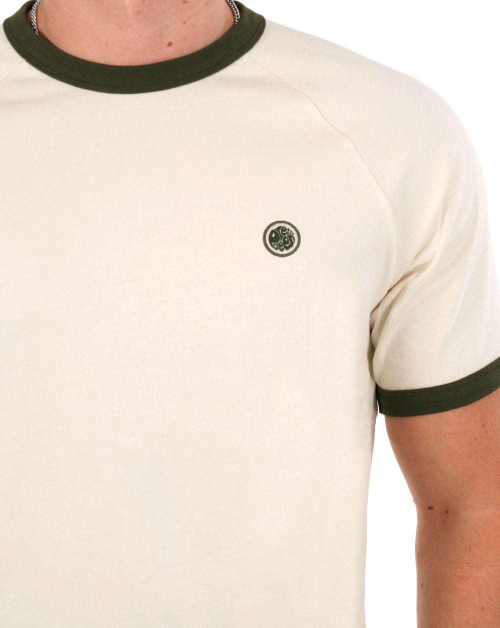 Pretty Green Boston Ringer T-shirt Stone