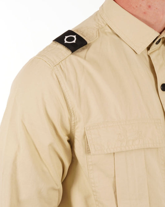 Ma.Strum Ma.strum Pd Patch Pocket Parade Overshirt Sand