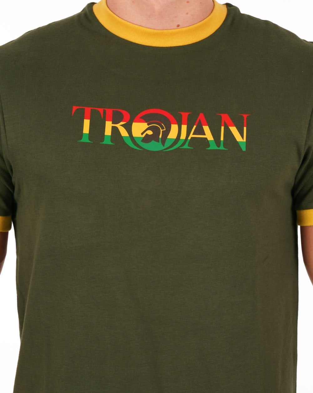 Trojan Helmet Logo T-shirt Army Green