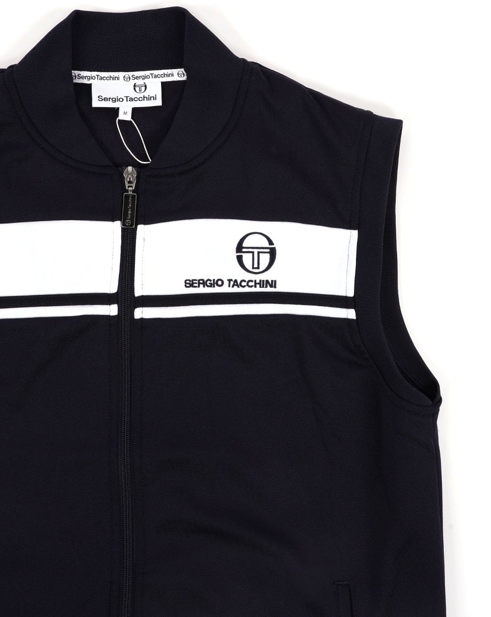Sergio Tacchini Masters Sleeveless Zip Up Navy/White