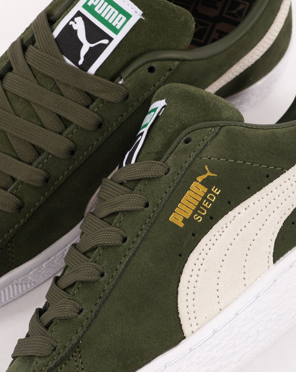 Puma Suede Classic Trainer Olive /White